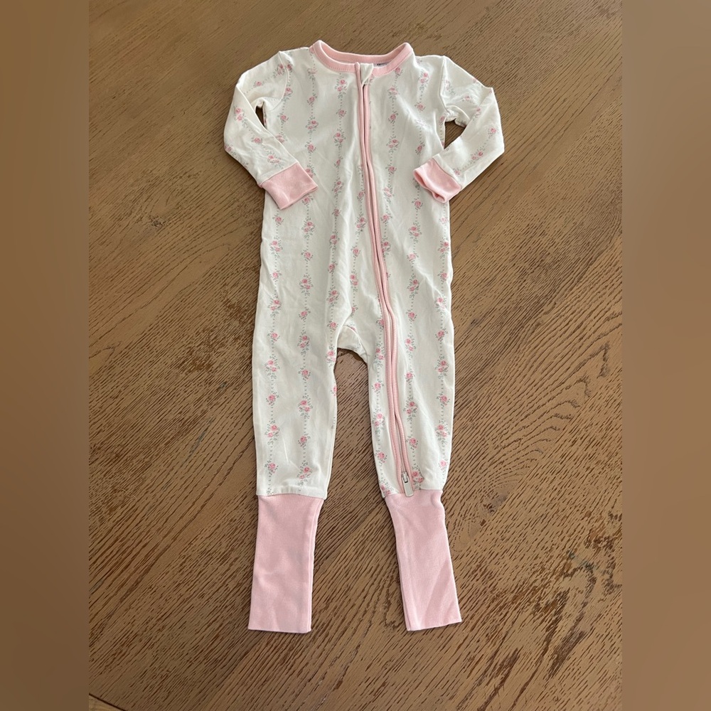 Jamie Kay pink floral pjs size 12-18 months NWOT